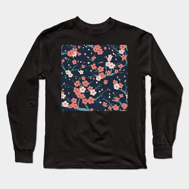 Cherry Blossom Long Sleeve T-Shirt by tommytyrer